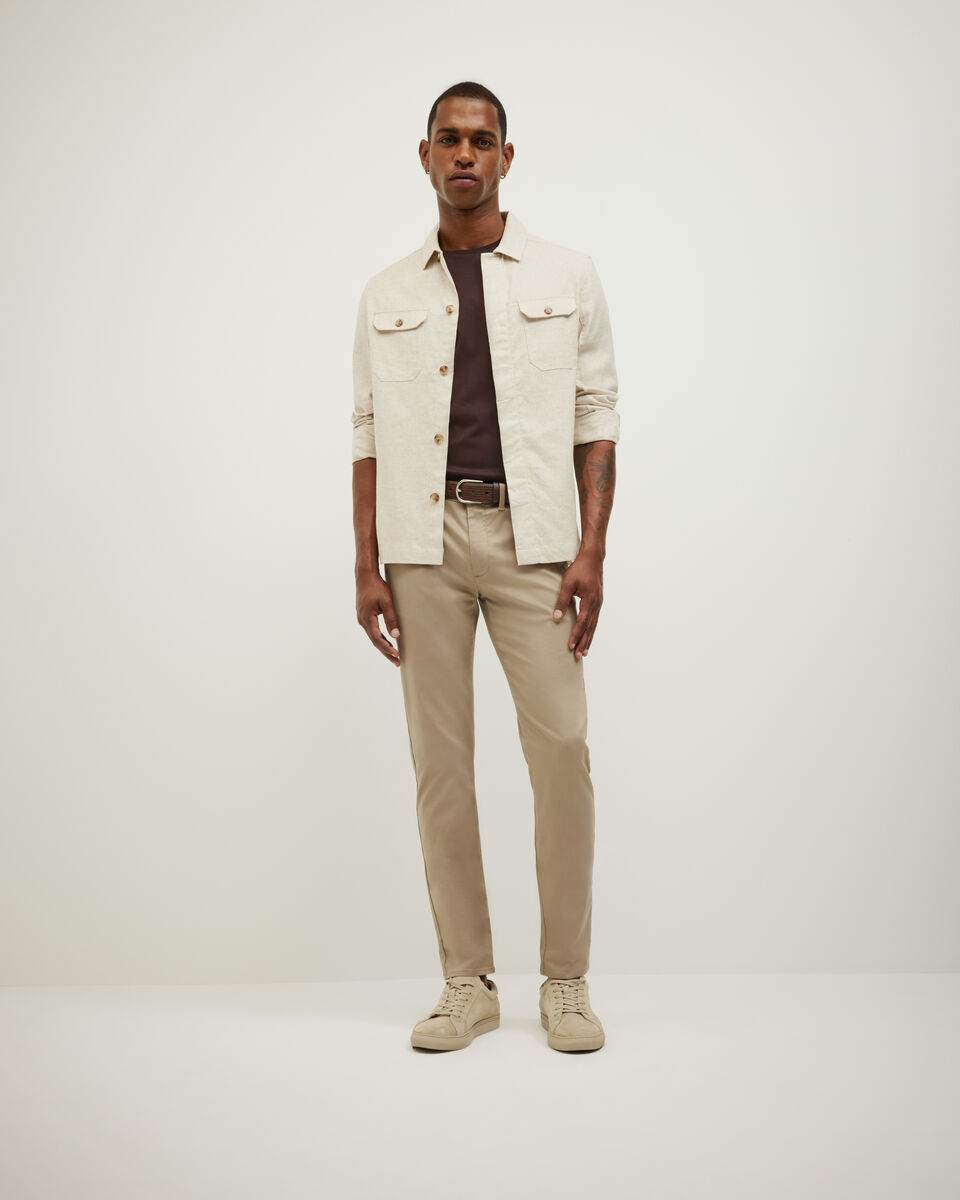 Ultra Slim Cotton-Tencel Chino, Tan, hi-res